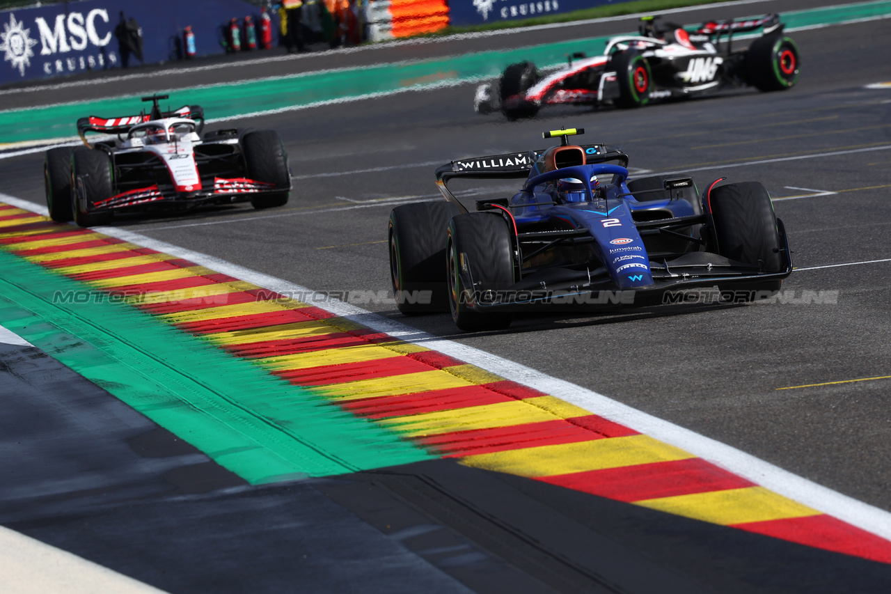 GP BELGIO, Logan Sargeant (USA) Williams Racing FW45.

29.07.2023. Formula 1 World Championship, Rd 13, Belgian Grand Prix, Spa Francorchamps, Belgium, Sprint Day.

- www.xpbimages.com, EMail: requests@xpbimages.com © Copyright: Batchelor / XPB Images