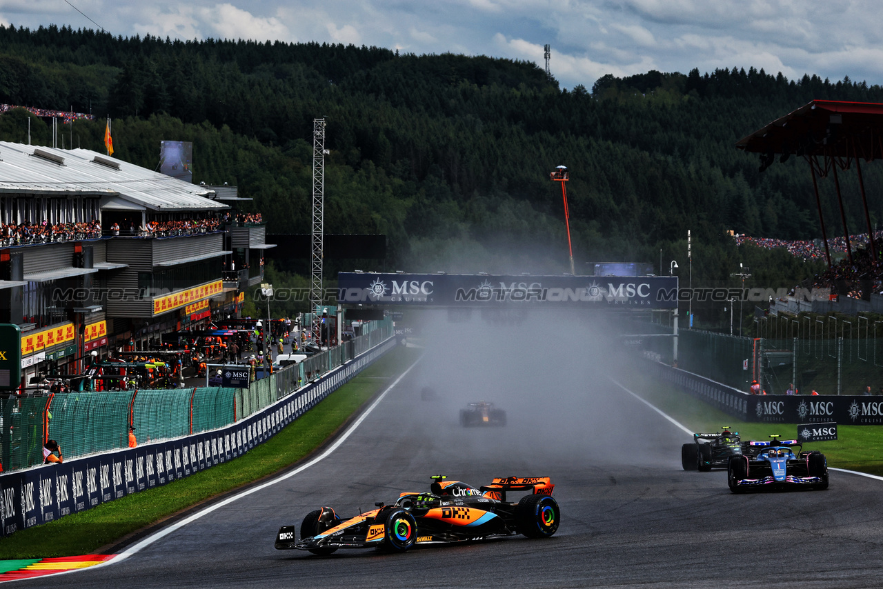 GP BELGIO, Lando Norris (GBR) McLaren MCL60.

29.07.2023. Formula 1 World Championship, Rd 13, Belgian Grand Prix, Spa Francorchamps, Belgium, Sprint Day.

 - www.xpbimages.com, EMail: requests@xpbimages.com © Copyright: Coates / XPB Images