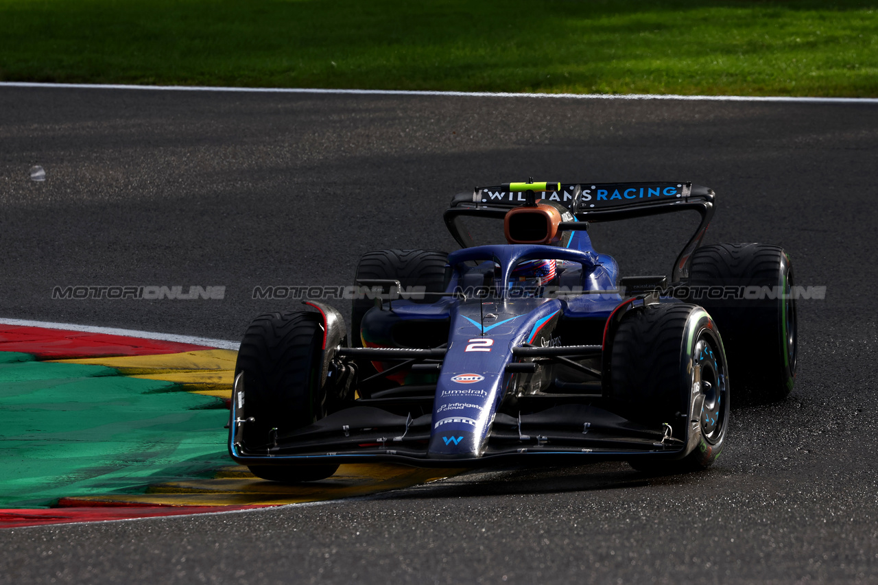 GP BELGIO, Logan Sargeant (USA) Williams Racing FW45.

29.07.2023. Formula 1 World Championship, Rd 13, Belgian Grand Prix, Spa Francorchamps, Belgium, Sprint Day.

 - www.xpbimages.com, EMail: requests@xpbimages.com © Copyright: Coates / XPB Images
