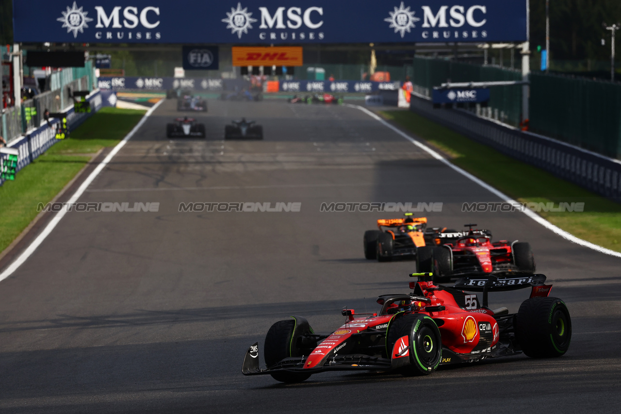 GP BELGIO, Carlos Sainz Jr (ESP) Ferrari SF-23.

29.07.2023. Formula 1 World Championship, Rd 13, Belgian Grand Prix, Spa Francorchamps, Belgium, Sprint Day.

 - www.xpbimages.com, EMail: requests@xpbimages.com © Copyright: Coates / XPB Images
