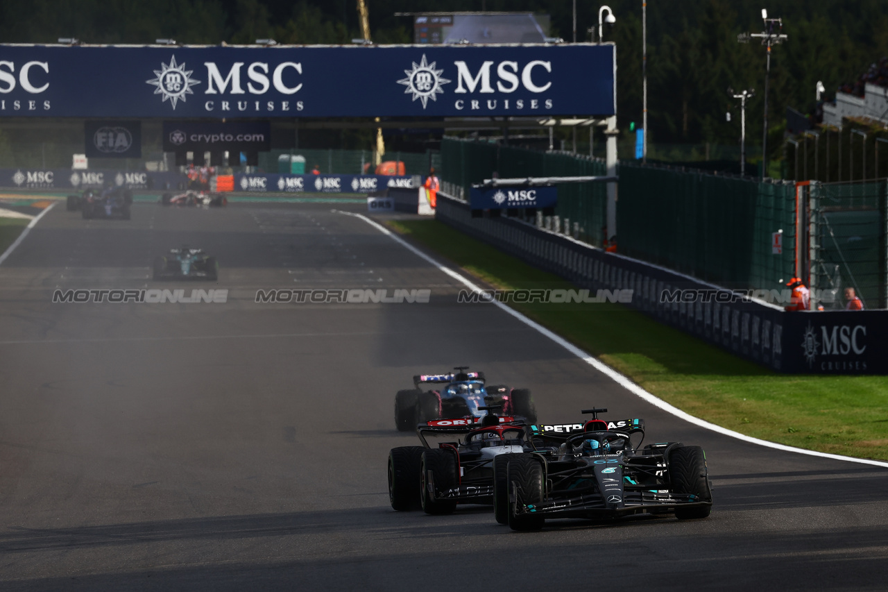 GP BELGIO, George Russell (GBR) Mercedes AMG F1 W14.

29.07.2023. Formula 1 World Championship, Rd 13, Belgian Grand Prix, Spa Francorchamps, Belgium, Sprint Day.

 - www.xpbimages.com, EMail: requests@xpbimages.com © Copyright: Coates / XPB Images