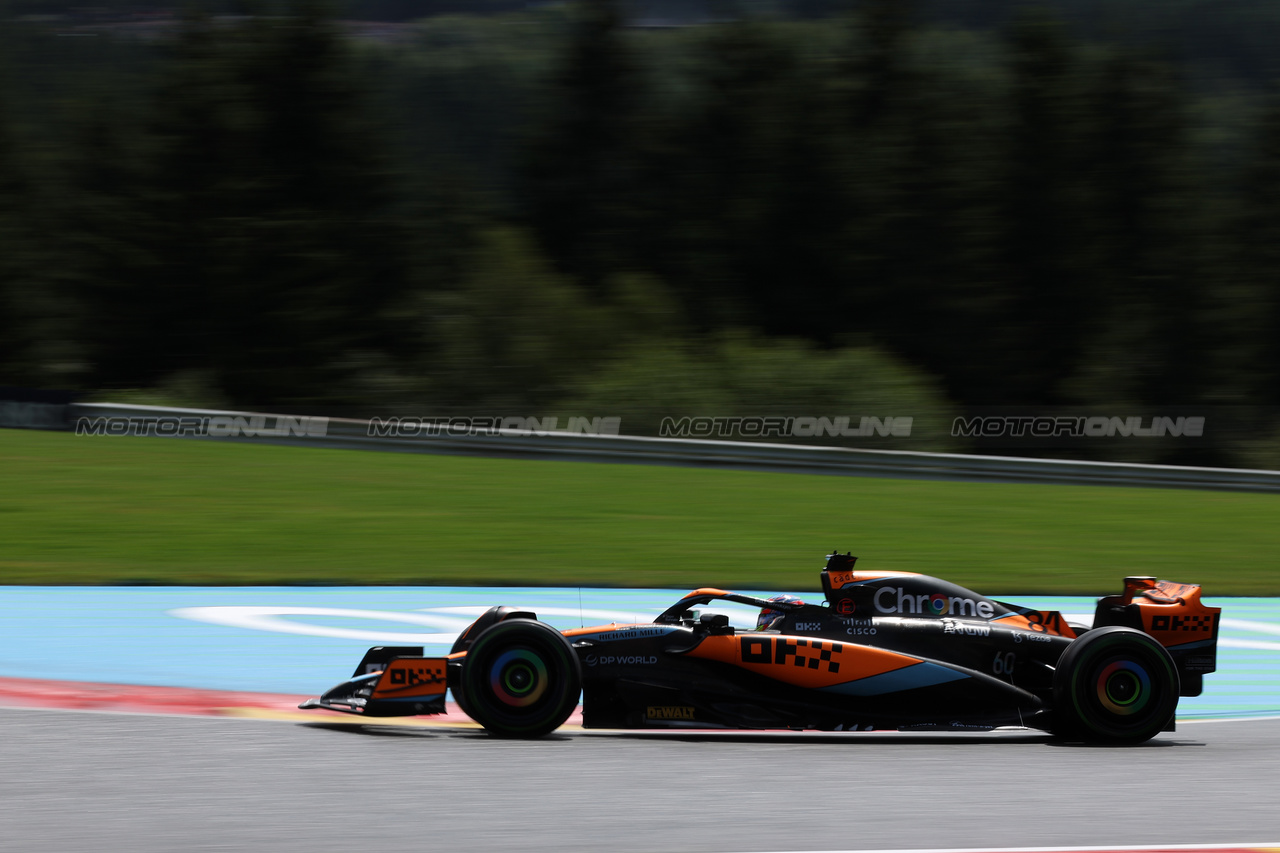GP BELGIO, Oscar Piastri (AUS) McLaren MCL60.

29.07.2023. Formula 1 World Championship, Rd 13, Belgian Grand Prix, Spa Francorchamps, Belgium, Sprint Day.

 - www.xpbimages.com, EMail: requests@xpbimages.com © Copyright: Rew / XPB Images
