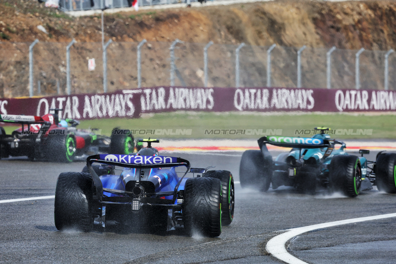GP BELGIO, Logan Sargeant (USA) Williams Racing FW45 leaves the pits.

29.07.2023. Formula 1 World Championship, Rd 13, Belgian Grand Prix, Spa Francorchamps, Belgium, Sprint Day.

- www.xpbimages.com, EMail: requests@xpbimages.com © Copyright: Bearne / XPB Images