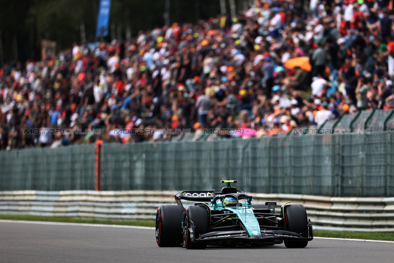 GP BELGIO, Fernando Alonso (ESP) Aston Martin F1 Team AMR23.

29.07.2023. Formula 1 World Championship, Rd 13, Belgian Grand Prix, Spa Francorchamps, Belgium, Sprint Day.

 - www.xpbimages.com, EMail: requests@xpbimages.com © Copyright: Rew / XPB Images