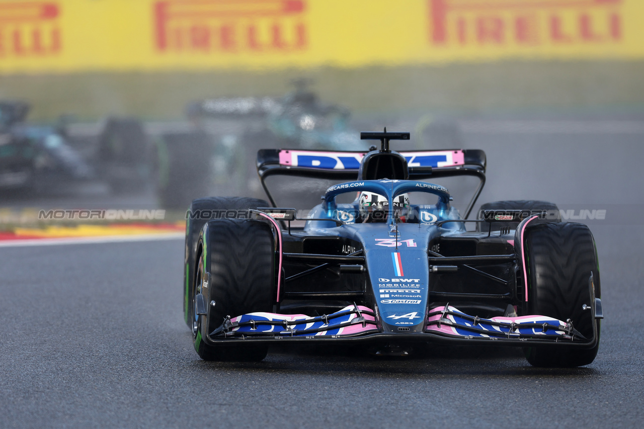 GP BELGIO, Pierre Gasly (FRA) Alpine F1 Team A523.

29.07.2023. Formula 1 World Championship, Rd 13, Belgian Grand Prix, Spa Francorchamps, Belgium, Sprint Day.

 - www.xpbimages.com, EMail: requests@xpbimages.com © Copyright: Rew / XPB Images