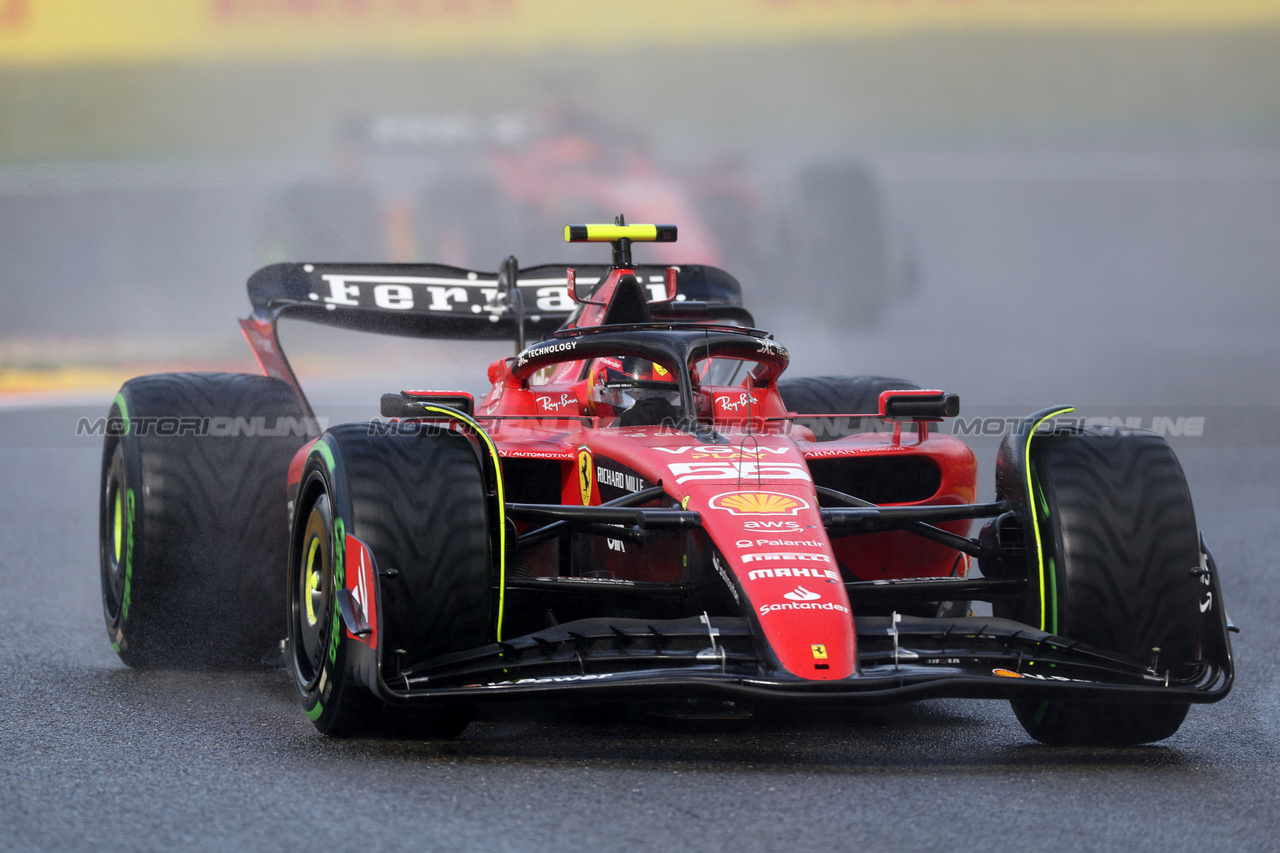GP BELGIO, Carlos Sainz Jr (ESP) Ferrari SF-23.

29.07.2023. Formula 1 World Championship, Rd 13, Belgian Grand Prix, Spa Francorchamps, Belgium, Sprint Day.

 - www.xpbimages.com, EMail: requests@xpbimages.com © Copyright: Rew / XPB Images