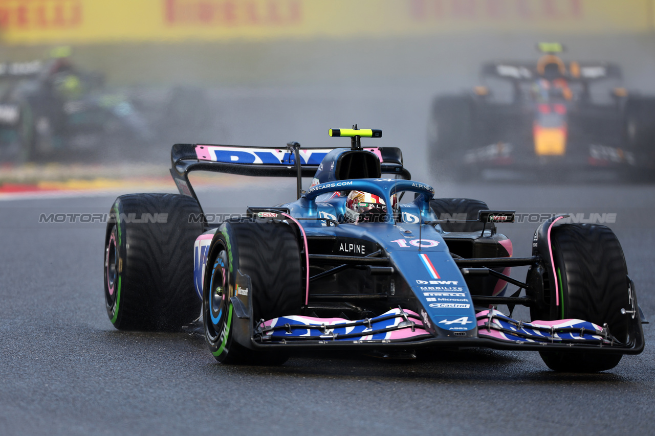 GP BELGIO, Pierre Gasly (FRA) Alpine F1 Team A523.

29.07.2023. Formula 1 World Championship, Rd 13, Belgian Grand Prix, Spa Francorchamps, Belgium, Sprint Day.

 - www.xpbimages.com, EMail: requests@xpbimages.com © Copyright: Rew / XPB Images
