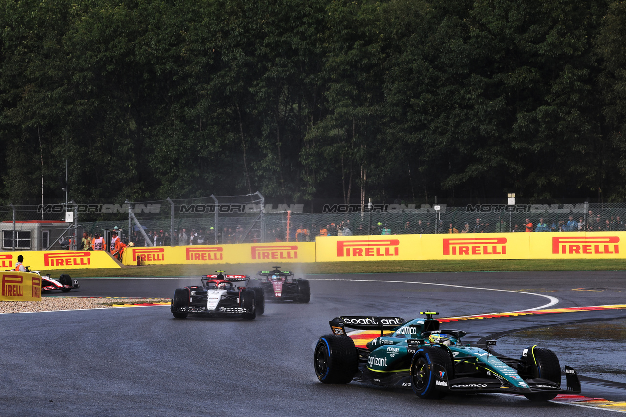GP BELGIO, Fernando Alonso (ESP) Aston Martin F1 Team AMR23.

29.07.2023. Formula 1 World Championship, Rd 13, Belgian Grand Prix, Spa Francorchamps, Belgium, Sprint Day.

 - www.xpbimages.com, EMail: requests@xpbimages.com © Copyright: Rew / XPB Images