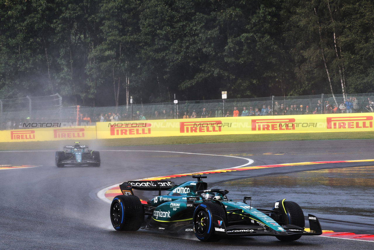GP BELGIO, Lance Stroll (CDN) Aston Martin F1 Team AMR23.

29.07.2023. Formula 1 World Championship, Rd 13, Belgian Grand Prix, Spa Francorchamps, Belgium, Sprint Day.

 - www.xpbimages.com, EMail: requests@xpbimages.com © Copyright: Rew / XPB Images