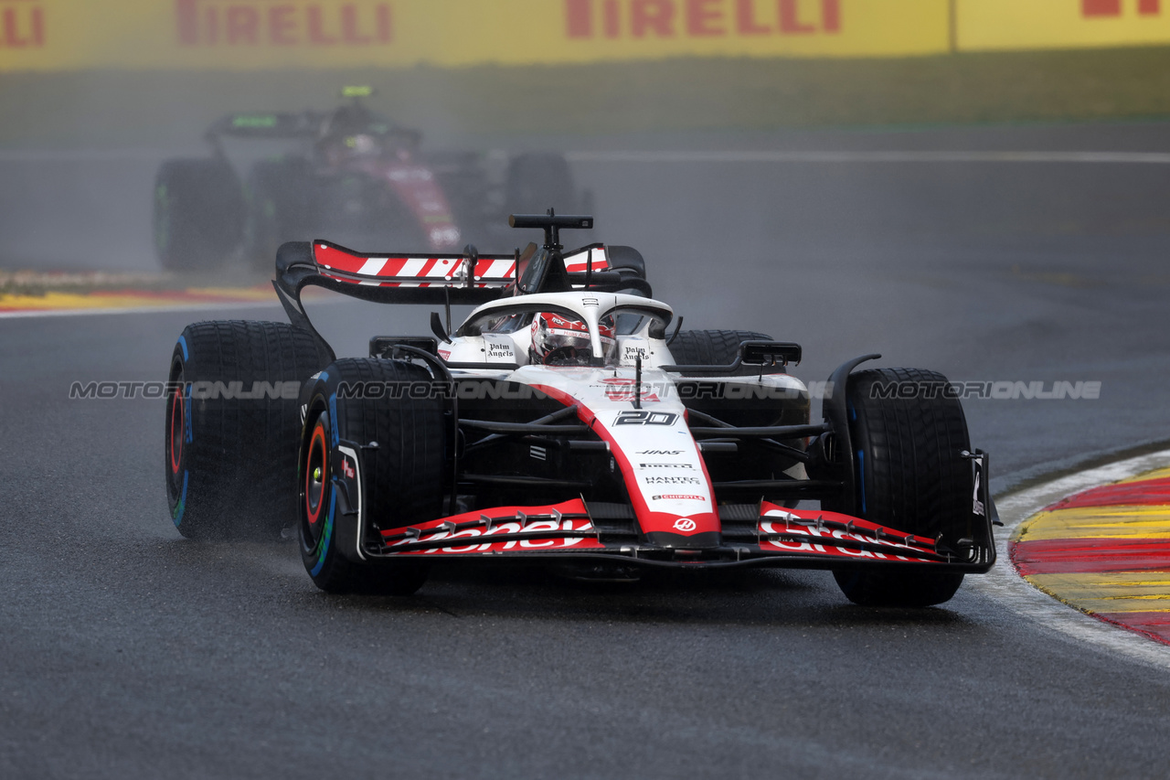 GP BELGIO, Kevin Magnussen (DEN) Haas VF-23.

29.07.2023. Formula 1 World Championship, Rd 13, Belgian Grand Prix, Spa Francorchamps, Belgium, Sprint Day.

 - www.xpbimages.com, EMail: requests@xpbimages.com © Copyright: Rew / XPB Images