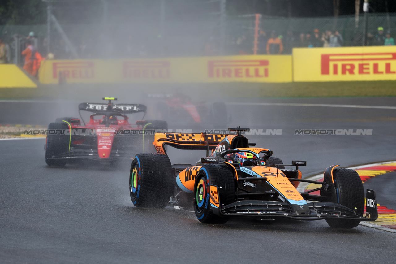GP BELGIO, Oscar Piastri (AUS) McLaren MCL60.

29.07.2023. Formula 1 World Championship, Rd 13, Belgian Grand Prix, Spa Francorchamps, Belgium, Sprint Day.

 - www.xpbimages.com, EMail: requests@xpbimages.com © Copyright: Rew / XPB Images
