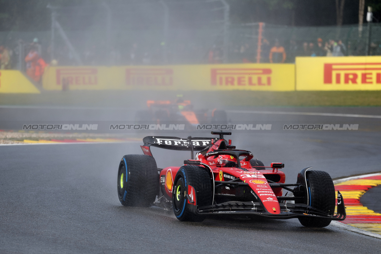 GP BELGIO, Charles Leclerc (MON) Ferrari SF-23.

29.07.2023. Formula 1 World Championship, Rd 13, Belgian Grand Prix, Spa Francorchamps, Belgium, Sprint Day.

 - www.xpbimages.com, EMail: requests@xpbimages.com © Copyright: Rew / XPB Images