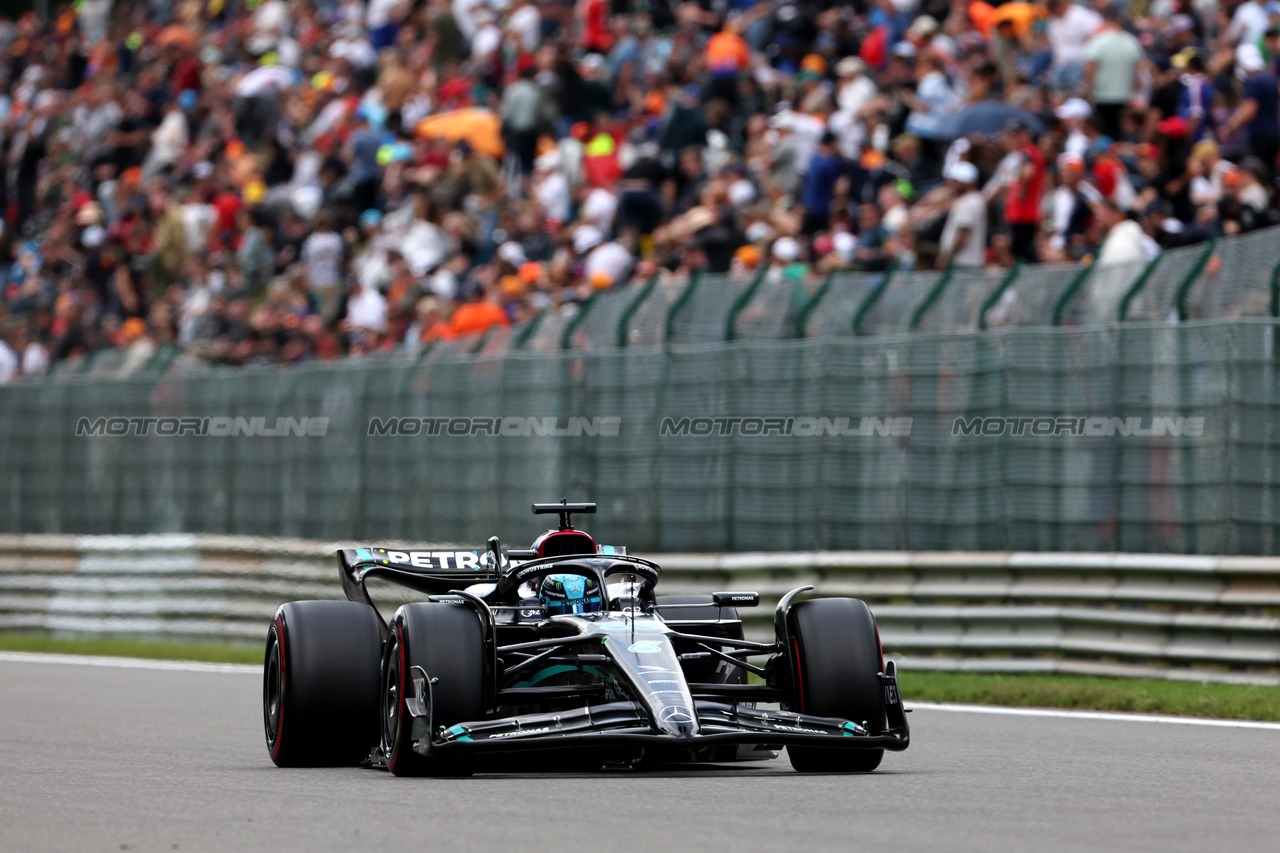 GP BELGIO, George Russell (GBR) Mercedes AMG F1 W14.

29.07.2023. Formula 1 World Championship, Rd 13, Belgian Grand Prix, Spa Francorchamps, Belgium, Sprint Day.

 - www.xpbimages.com, EMail: requests@xpbimages.com © Copyright: Rew / XPB Images