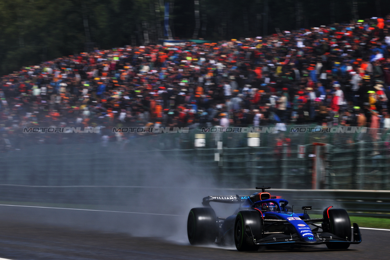 GP BELGIO, Alexander Albon (THA) Williams Racing FW45.

29.07.2023. Formula 1 World Championship, Rd 13, Belgian Grand Prix, Spa Francorchamps, Belgium, Sprint Day.

 - www.xpbimages.com, EMail: requests@xpbimages.com © Copyright: Coates / XPB Images