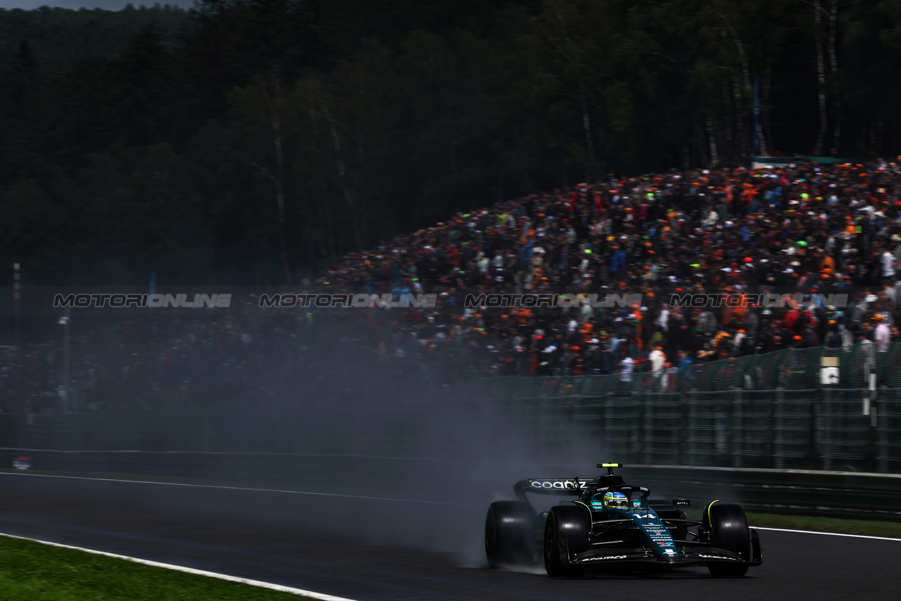 GP BELGIO, Fernando Alonso (ESP) Aston Martin F1 Team AMR23.

29.07.2023. Formula 1 World Championship, Rd 13, Belgian Grand Prix, Spa Francorchamps, Belgium, Sprint Day.

 - www.xpbimages.com, EMail: requests@xpbimages.com © Copyright: Coates / XPB Images