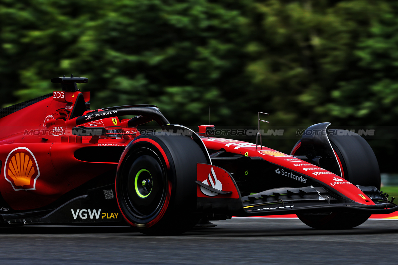 GP BELGIO, Charles Leclerc (MON) Ferrari SF-23.

29.07.2023. Formula 1 World Championship, Rd 13, Belgian Grand Prix, Spa Francorchamps, Belgium, Sprint Day.

 - www.xpbimages.com, EMail: requests@xpbimages.com © Copyright: Coates / XPB Images
