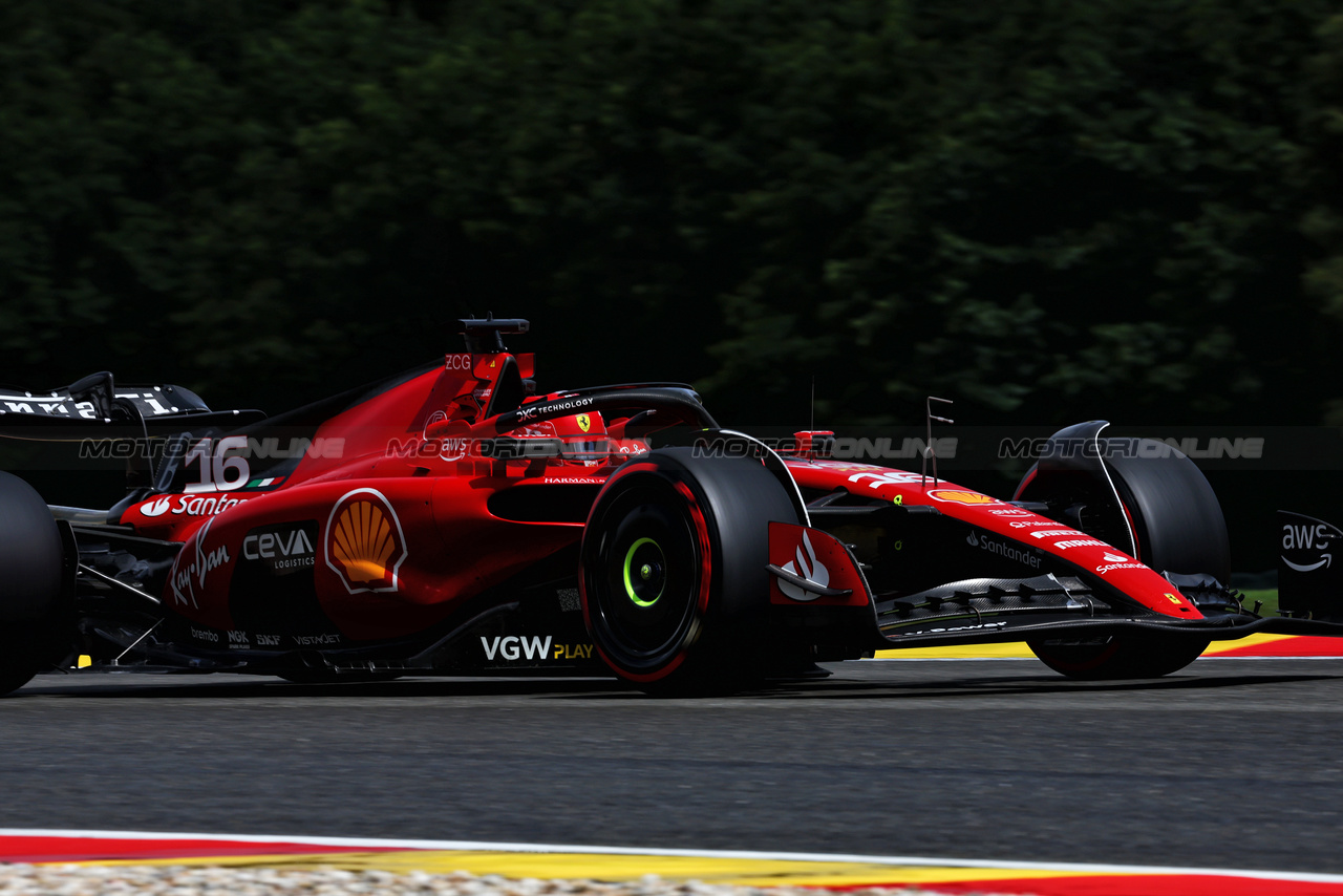 GP BELGIO, Charles Leclerc (MON) Ferrari SF-23.

29.07.2023. Formula 1 World Championship, Rd 13, Belgian Grand Prix, Spa Francorchamps, Belgium, Sprint Day.

 - www.xpbimages.com, EMail: requests@xpbimages.com © Copyright: Coates / XPB Images