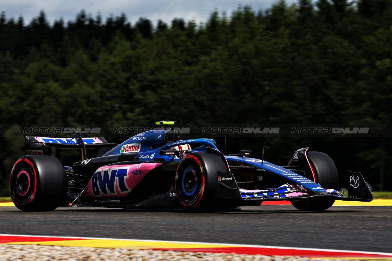GP BELGIO, Pierre Gasly (FRA) Alpine F1 Team A523.

29.07.2023. Formula 1 World Championship, Rd 13, Belgian Grand Prix, Spa Francorchamps, Belgium, Sprint Day.

 - www.xpbimages.com, EMail: requests@xpbimages.com © Copyright: Coates / XPB Images