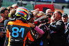 GP BELGIO, Pierre Gasly (FRA) Alpine F1 Team celebrates his third position in Sprint parc ferme with the team.
29.07.2023. Formula 1 World Championship, Rd 13, Belgian Grand Prix, Spa Francorchamps, Belgium, Sprint Day.
- www.xpbimages.com, EMail: requests@xpbimages.com © Copyright: Moy / XPB Images