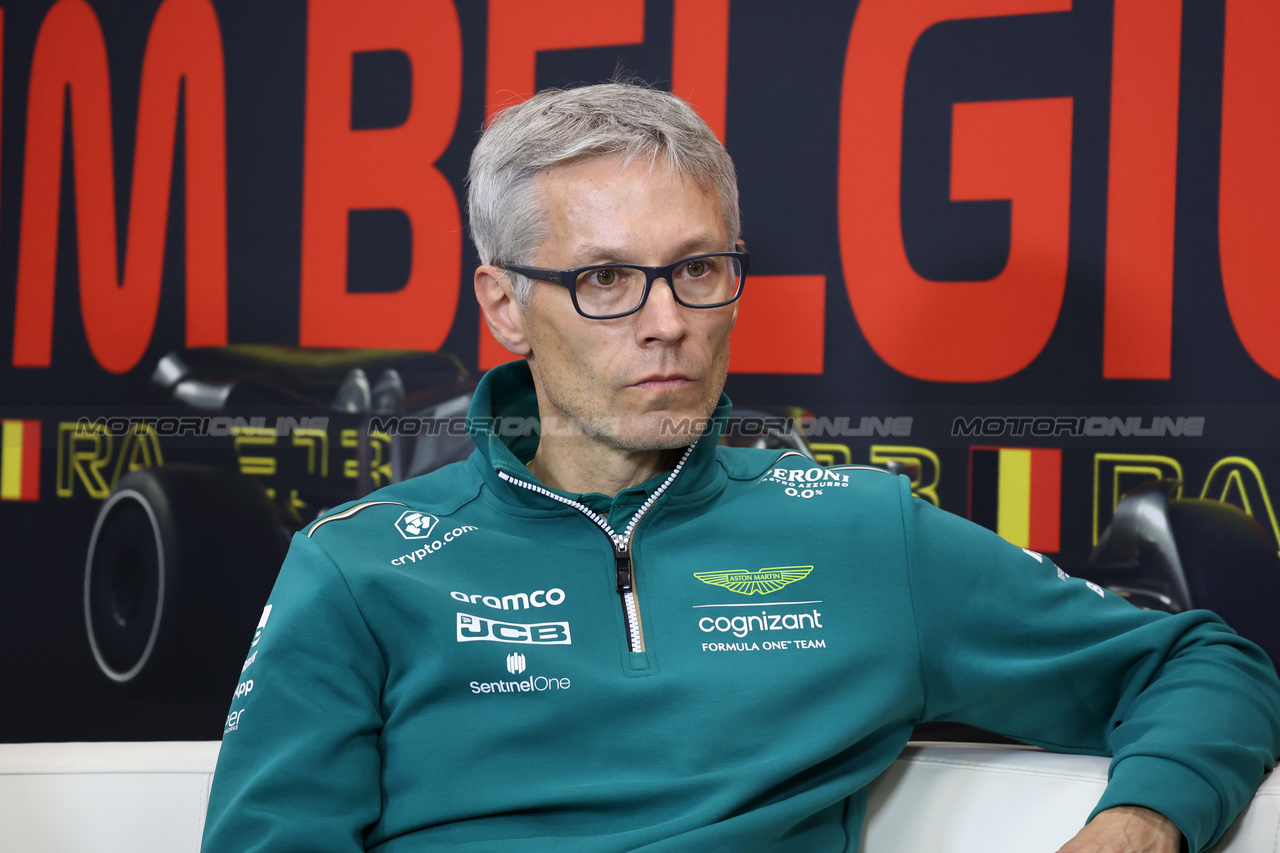 GP BELGIO, Mike Krack (LUX) Aston Martin F1 Team, Team Principal in the FIA Press Conference.

28.07.2023. Formula 1 World Championship, Rd 13, Belgian Grand Prix, Spa Francorchamps, Belgium, Qualifiche Day.

- www.xpbimages.com, EMail: requests@xpbimages.com © Copyright: Bearne / XPB Images