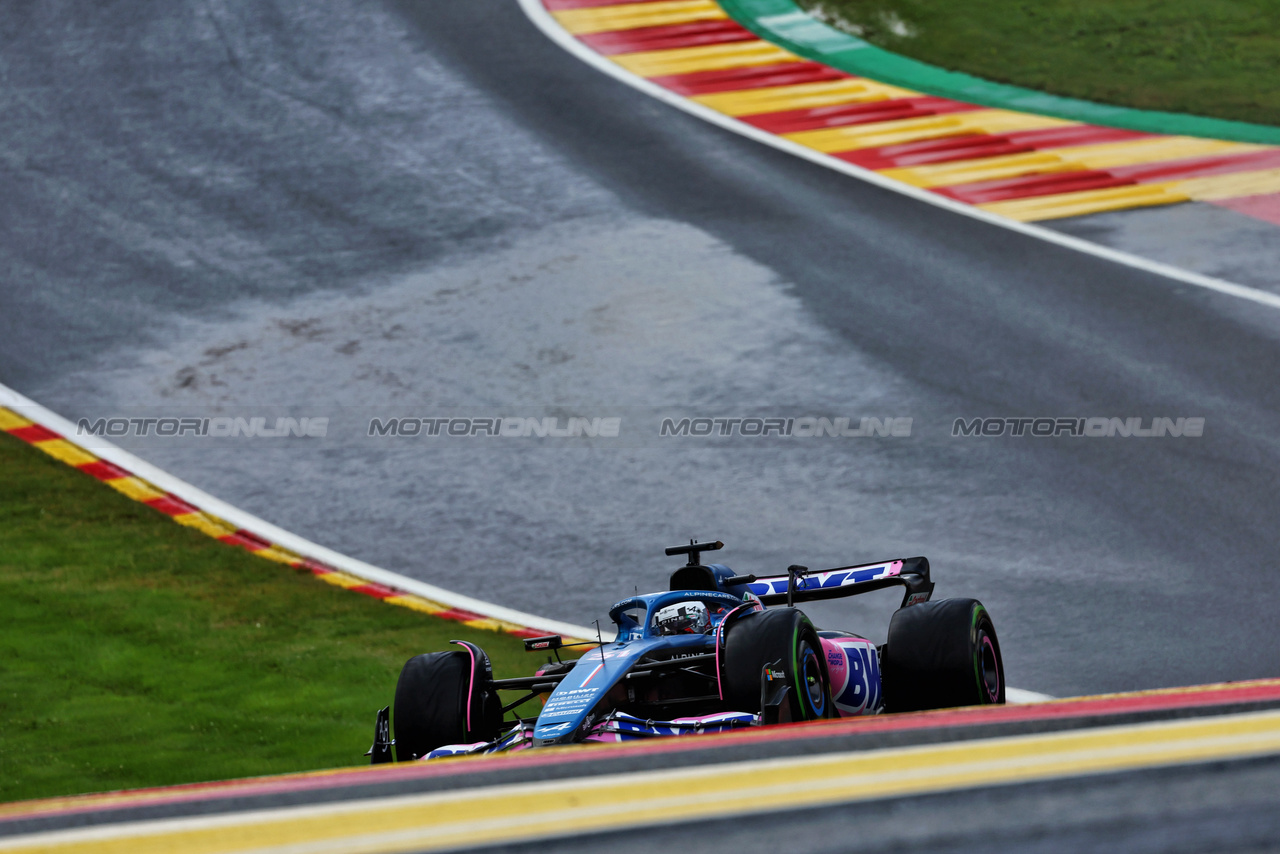 GP BELGIO, Pierre Gasly (FRA) Alpine F1 Team A523.

28.07.2023. Formula 1 World Championship, Rd 13, Belgian Grand Prix, Spa Francorchamps, Belgium, Qualifiche Day.

 - www.xpbimages.com, EMail: requests@xpbimages.com © Copyright: Coates / XPB Images