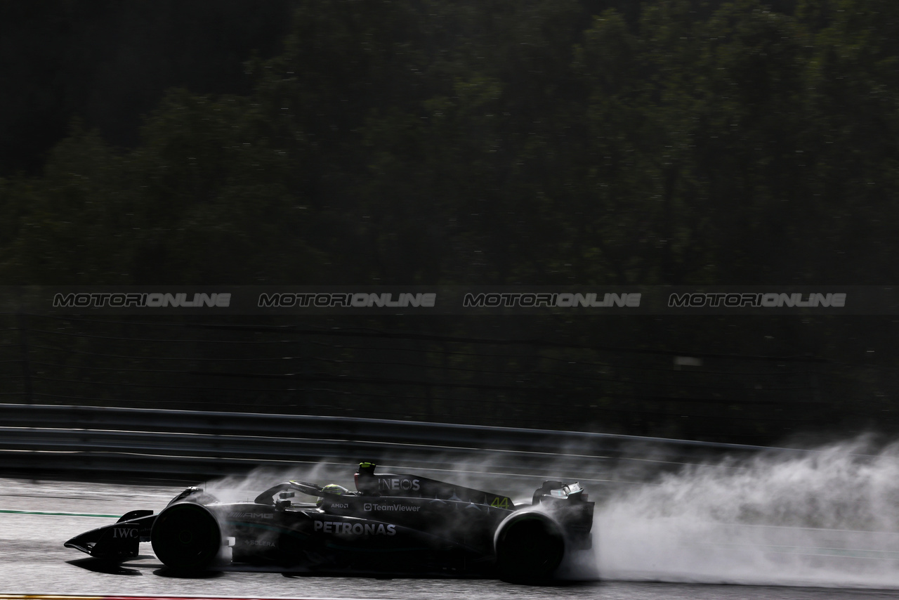 GP BELGIO, Lewis Hamilton (GBR) Mercedes AMG F1 W14.

28.07.2023. Formula 1 World Championship, Rd 13, Belgian Grand Prix, Spa Francorchamps, Belgium, Qualifiche Day.

 - www.xpbimages.com, EMail: requests@xpbimages.com © Copyright: Coates / XPB Images