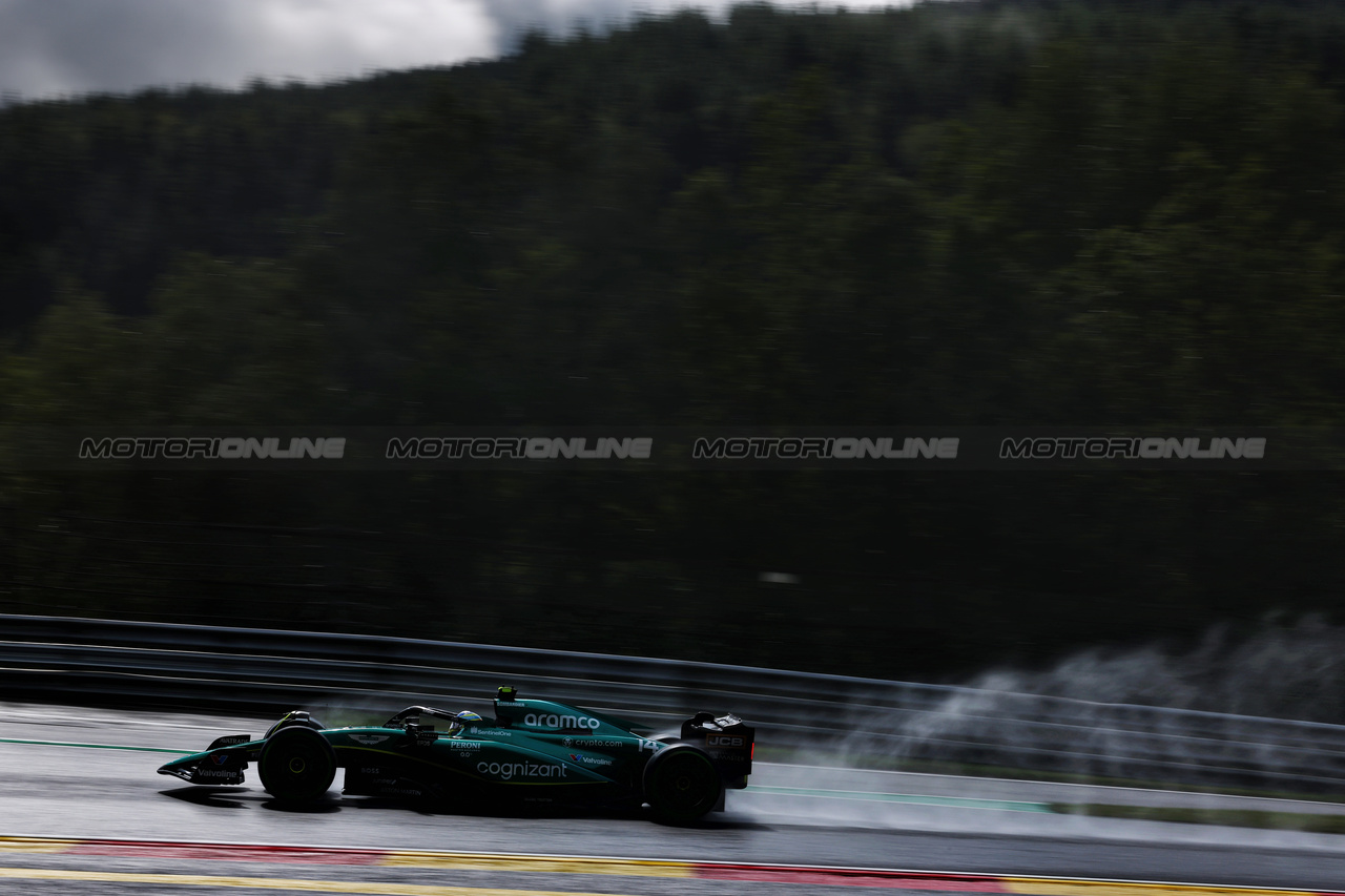 GP BELGIO, Fernando Alonso (ESP) Aston Martin F1 Team AMR23.

28.07.2023. Formula 1 World Championship, Rd 13, Belgian Grand Prix, Spa Francorchamps, Belgium, Qualifiche Day.

 - www.xpbimages.com, EMail: requests@xpbimages.com © Copyright: Coates / XPB Images