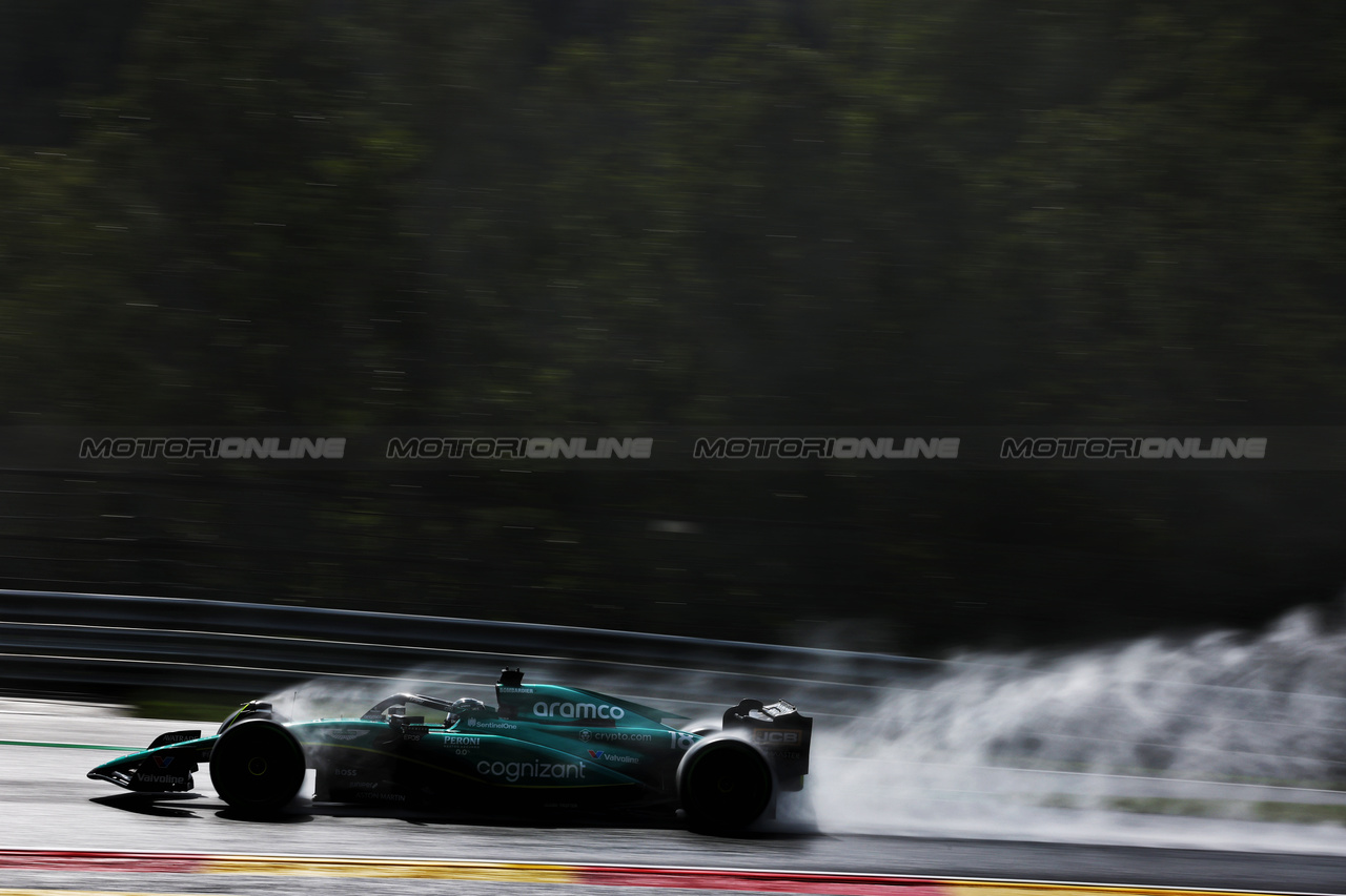 GP BELGIO, Lance Stroll (CDN) Aston Martin F1 Team AMR23.

28.07.2023. Formula 1 World Championship, Rd 13, Belgian Grand Prix, Spa Francorchamps, Belgium, Qualifiche Day.

 - www.xpbimages.com, EMail: requests@xpbimages.com © Copyright: Coates / XPB Images