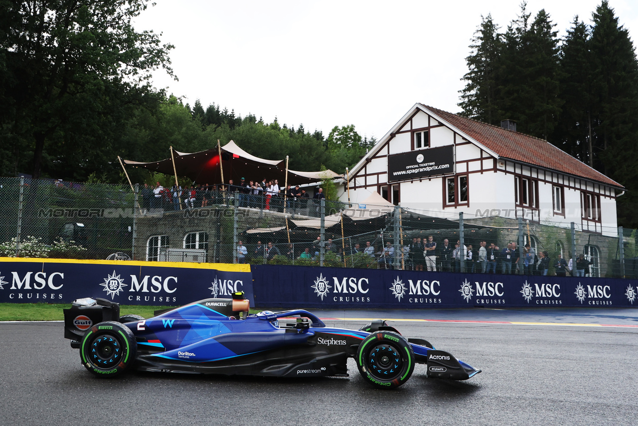 GP BELGIO, Logan Sargeant (USA) Williams Racing FW45.

28.07.2023. Formula 1 World Championship, Rd 13, Belgian Grand Prix, Spa Francorchamps, Belgium, Qualifiche Day.

- www.xpbimages.com, EMail: requests@xpbimages.com © Copyright: Bearne / XPB Images