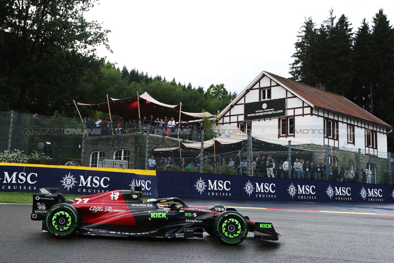 GP BELGIO, Valtteri Bottas (FIN) Alfa Romeo F1 Team C43.

28.07.2023. Formula 1 World Championship, Rd 13, Belgian Grand Prix, Spa Francorchamps, Belgium, Qualifiche Day.

- www.xpbimages.com, EMail: requests@xpbimages.com © Copyright: Bearne / XPB Images