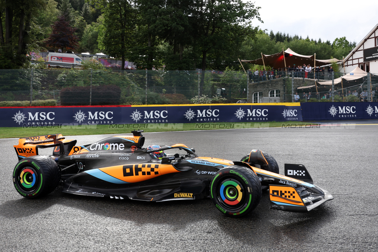 GP BELGIO, Oscar Piastri (AUS) McLaren MCL60.

28.07.2023. Formula 1 World Championship, Rd 13, Belgian Grand Prix, Spa Francorchamps, Belgium, Qualifiche Day.

- www.xpbimages.com, EMail: requests@xpbimages.com © Copyright: Bearne / XPB Images