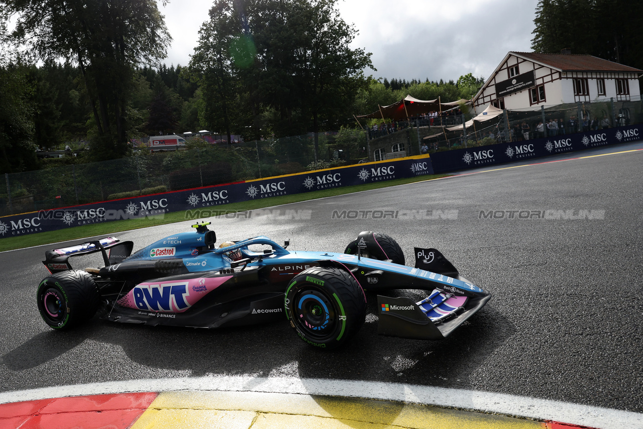 GP BELGIO, Pierre Gasly (FRA) Alpine F1 Team A523.

28.07.2023. Formula 1 World Championship, Rd 13, Belgian Grand Prix, Spa Francorchamps, Belgium, Qualifiche Day.

- www.xpbimages.com, EMail: requests@xpbimages.com © Copyright: Bearne / XPB Images