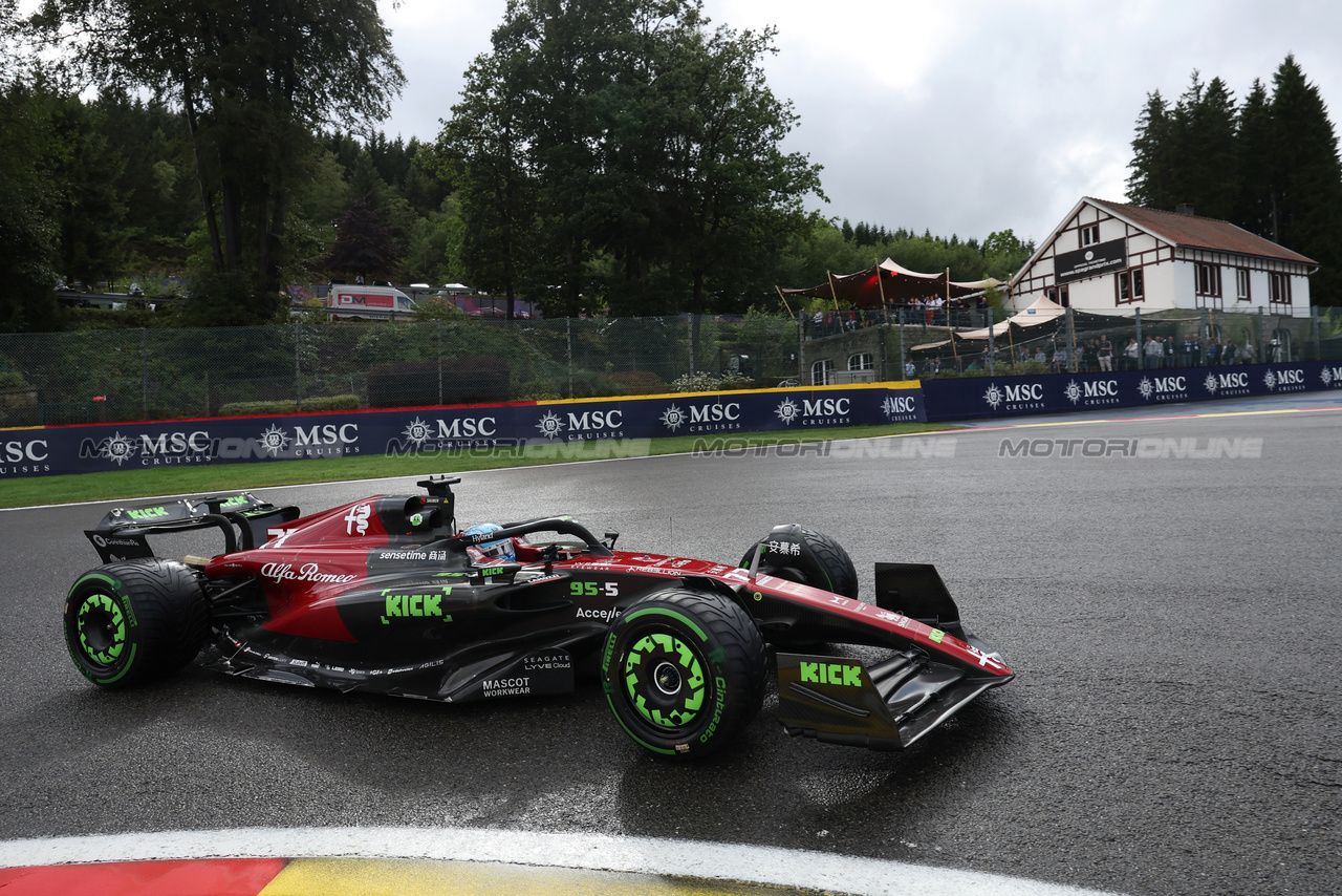 GP BELGIO, Valtteri Bottas (FIN) Alfa Romeo F1 Team C43.

28.07.2023. Formula 1 World Championship, Rd 13, Belgian Grand Prix, Spa Francorchamps, Belgium, Qualifiche Day.

- www.xpbimages.com, EMail: requests@xpbimages.com © Copyright: Bearne / XPB Images