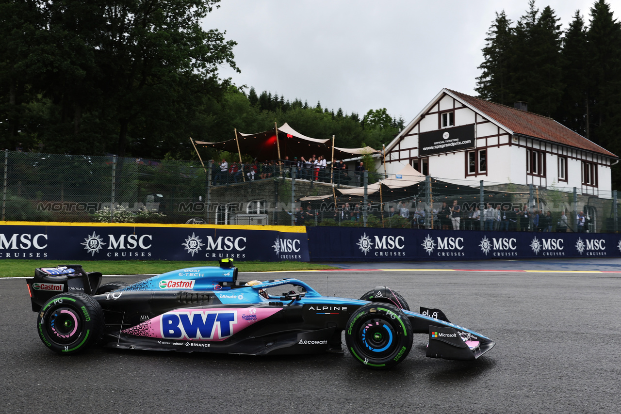 GP BELGIO, Pierre Gasly (FRA) Alpine F1 Team A523.

28.07.2023. Formula 1 World Championship, Rd 13, Belgian Grand Prix, Spa Francorchamps, Belgium, Qualifiche Day.

- www.xpbimages.com, EMail: requests@xpbimages.com © Copyright: Bearne / XPB Images