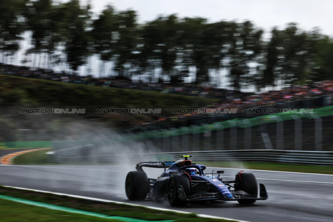 GP BELGIO, Logan Sargeant (USA) Williams Racing FW45.

28.07.2023. Formula 1 World Championship, Rd 13, Belgian Grand Prix, Spa Francorchamps, Belgium, Qualifiche Day.

- www.xpbimages.com, EMail: requests@xpbimages.com © Copyright: Moy / XPB Images