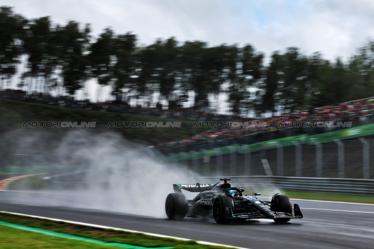 GP BELGIO, George Russell (GBR) Mercedes AMG F1 W14.

28.07.2023. Formula 1 World Championship, Rd 13, Belgian Grand Prix, Spa Francorchamps, Belgium, Qualifiche Day.

- www.xpbimages.com, EMail: requests@xpbimages.com © Copyright: Moy / XPB Images