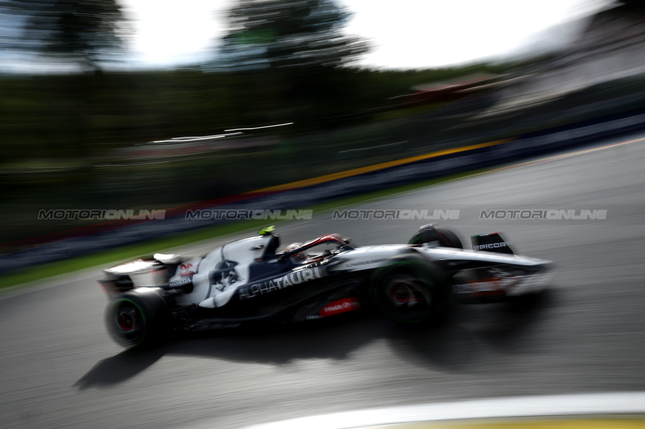 GP BELGIO, Yuki Tsunoda (JPN) AlphaTauri AT04.

28.07.2023. Formula 1 World Championship, Rd 13, Belgian Grand Prix, Spa Francorchamps, Belgium, Qualifiche Day.

- www.xpbimages.com, EMail: requests@xpbimages.com © Copyright: Bearne / XPB Images