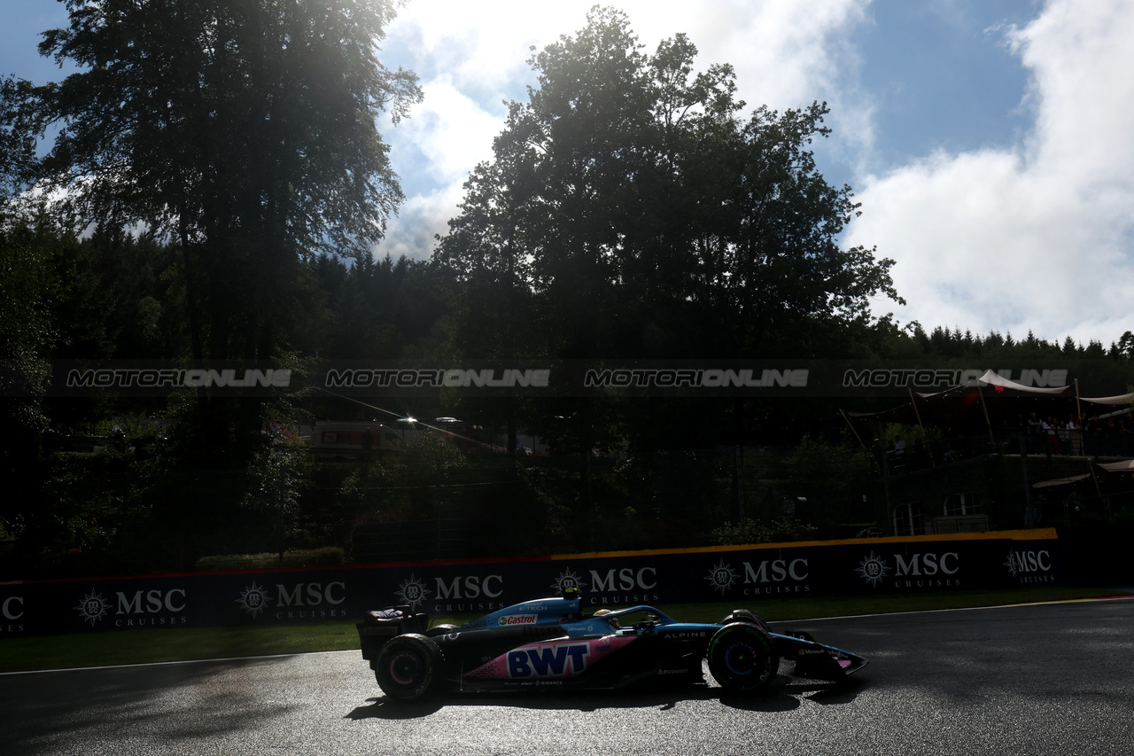 GP BELGIO, Pierre Gasly (FRA) Alpine F1 Team A523.

28.07.2023. Formula 1 World Championship, Rd 13, Belgian Grand Prix, Spa Francorchamps, Belgium, Qualifiche Day.

- www.xpbimages.com, EMail: requests@xpbimages.com © Copyright: Bearne / XPB Images