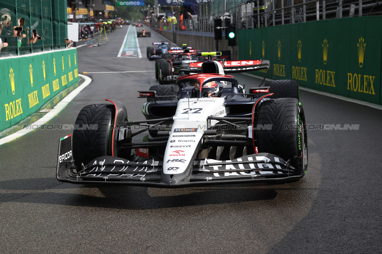 GP BELGIO, Yuki Tsunoda (JPN) AlphaTauri AT04 leaves the pits.

28.07.2023. Formula 1 World Championship, Rd 13, Belgian Grand Prix, Spa Francorchamps, Belgium, Qualifiche Day.

- www.xpbimages.com, EMail: requests@xpbimages.com © Copyright: Bearne / XPB Images
