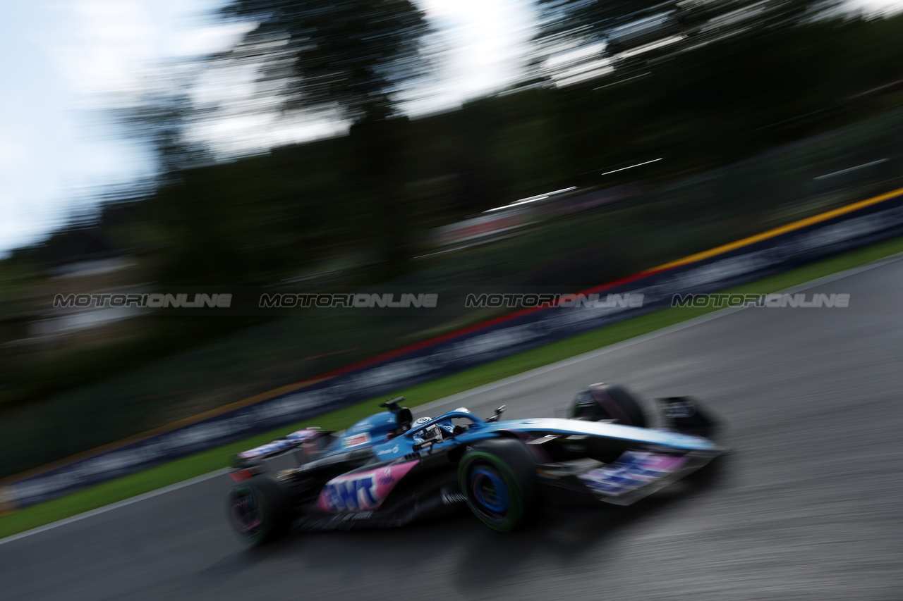 GP BELGIO, Esteban Ocon (FRA) Alpine F1 Team A523.

28.07.2023. Formula 1 World Championship, Rd 13, Belgian Grand Prix, Spa Francorchamps, Belgium, Qualifiche Day.

- www.xpbimages.com, EMail: requests@xpbimages.com © Copyright: Bearne / XPB Images