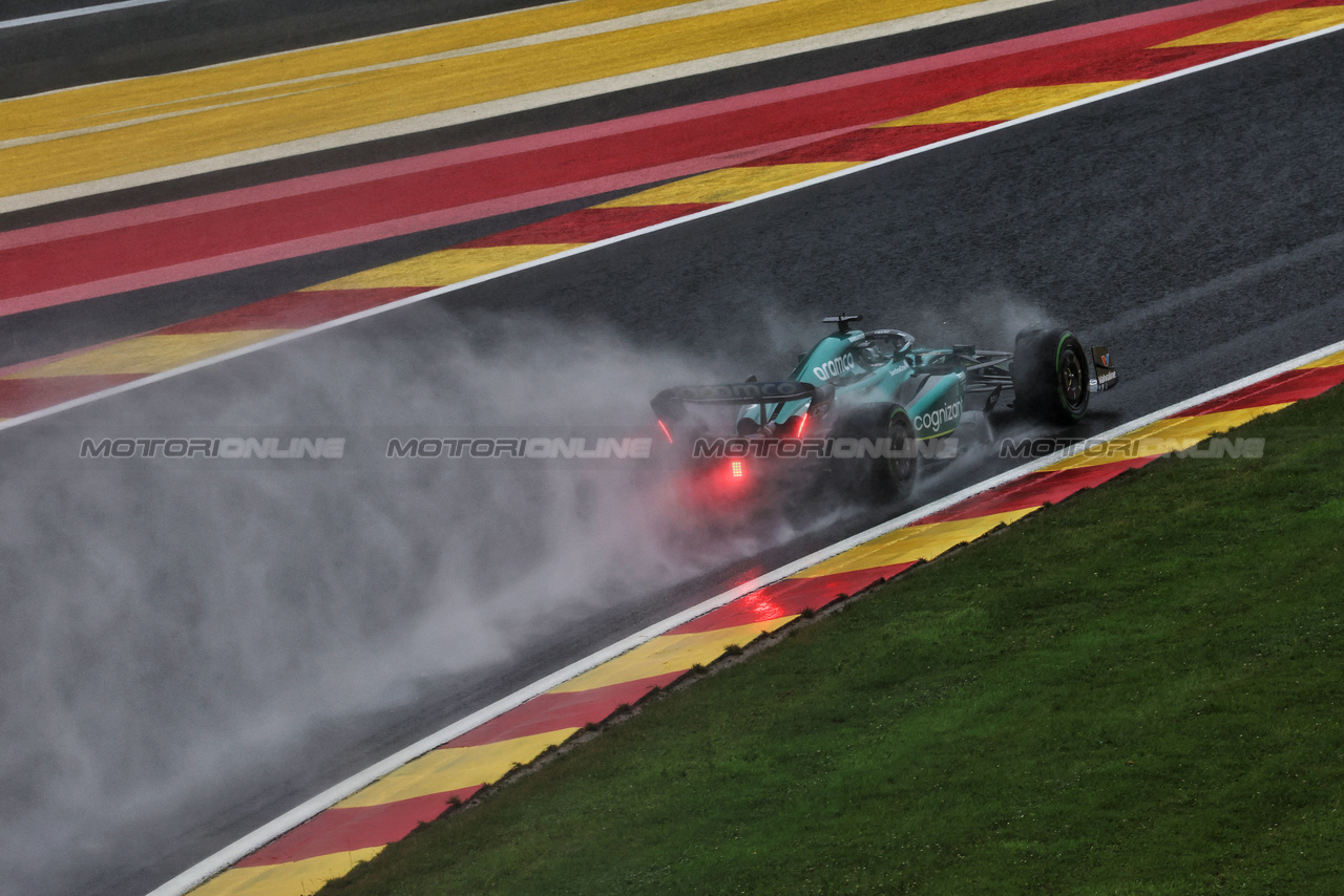 GP BELGIO, Lance Stroll (CDN) Aston Martin F1 Team AMR23.

28.07.2023. Formula 1 World Championship, Rd 13, Belgian Grand Prix, Spa Francorchamps, Belgium, Qualifiche Day.

- www.xpbimages.com, EMail: requests@xpbimages.com © Copyright: Moy / XPB Images