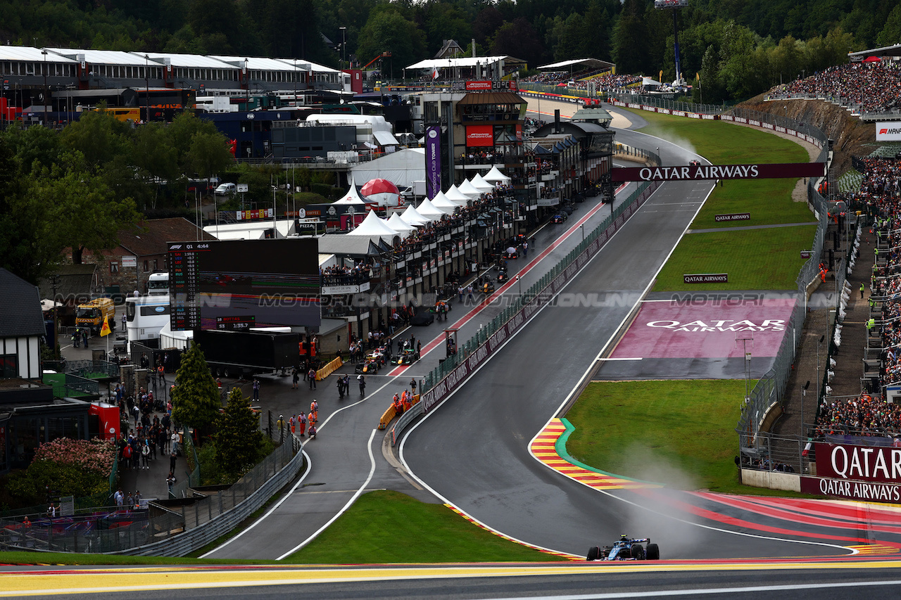 GP BELGIO, Pierre Gasly (FRA) Alpine F1 Team A523.
28.07.2023. Formula 1 World Championship, Rd 13, Belgian Grand Prix, Spa Francorchamps, Belgium, Qualifiche Day.
 - www.xpbimages.com, EMail: requests@xpbimages.com © Copyright: Coates / XPB Images