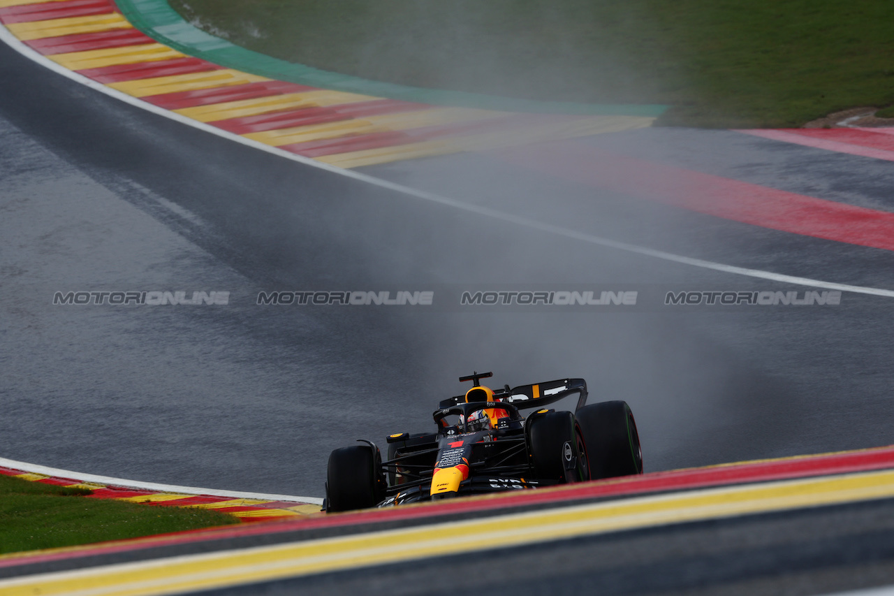 GP BELGIO, Max Verstappen (NLD) Red Bull Racing RB19.
28.07.2023. Formula 1 World Championship, Rd 13, Belgian Grand Prix, Spa Francorchamps, Belgium, Qualifiche Day.
 - www.xpbimages.com, EMail: requests@xpbimages.com © Copyright: Coates / XPB Images