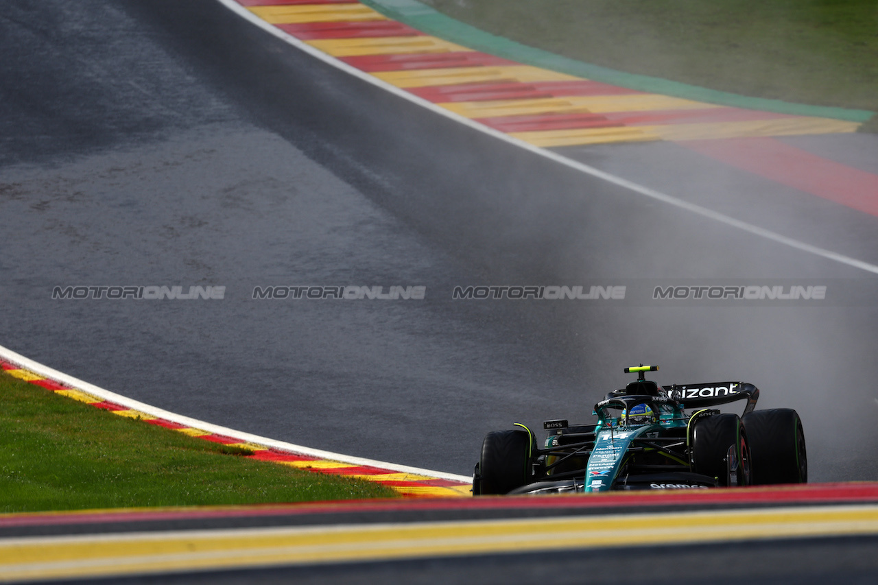 GP BELGIO, Fernando Alonso (ESP) Aston Martin F1 Team AMR23.
28.07.2023. Formula 1 World Championship, Rd 13, Belgian Grand Prix, Spa Francorchamps, Belgium, Qualifiche Day.
 - www.xpbimages.com, EMail: requests@xpbimages.com © Copyright: Coates / XPB Images