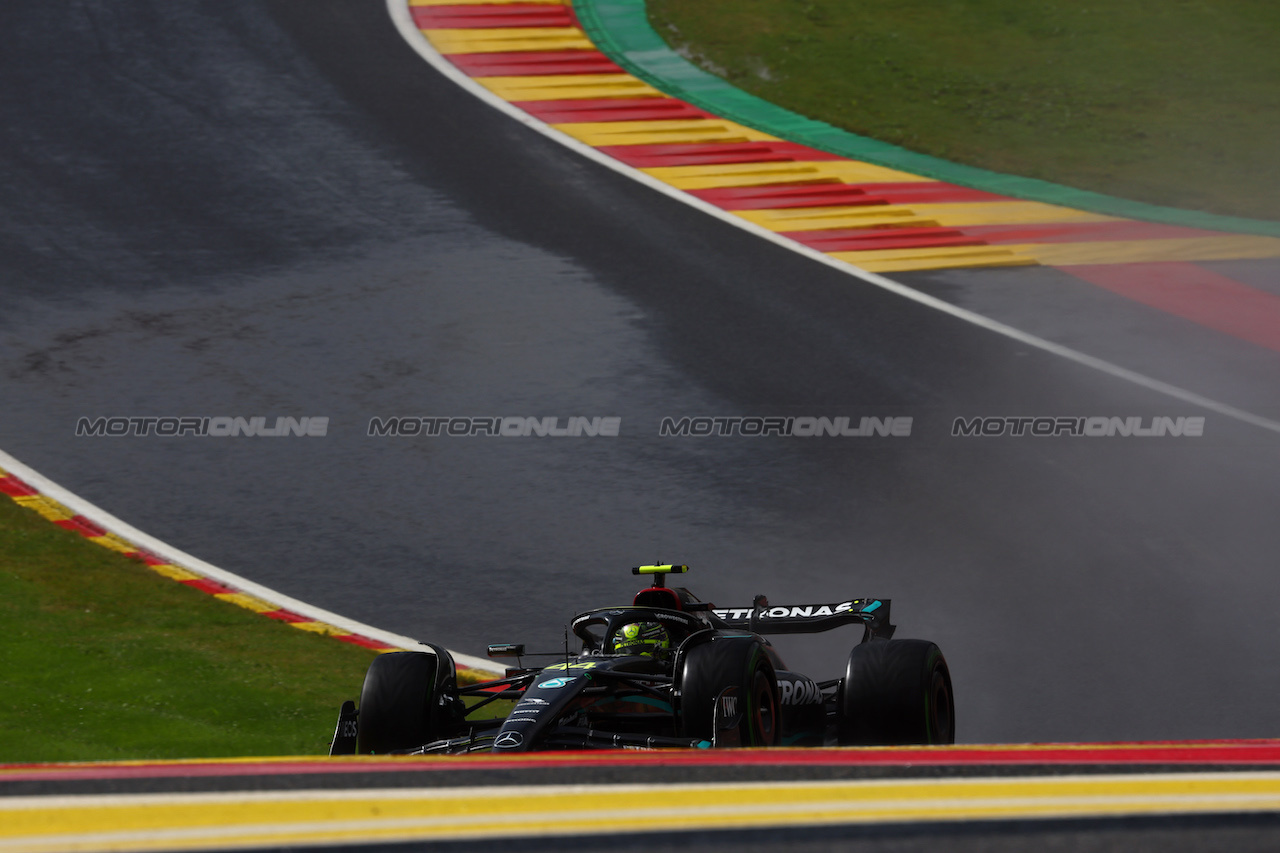 GP BELGIO, Lewis Hamilton (GBR) Mercedes AMG F1 W14.
28.07.2023. Formula 1 World Championship, Rd 13, Belgian Grand Prix, Spa Francorchamps, Belgium, Qualifiche Day.
 - www.xpbimages.com, EMail: requests@xpbimages.com © Copyright: Coates / XPB Images