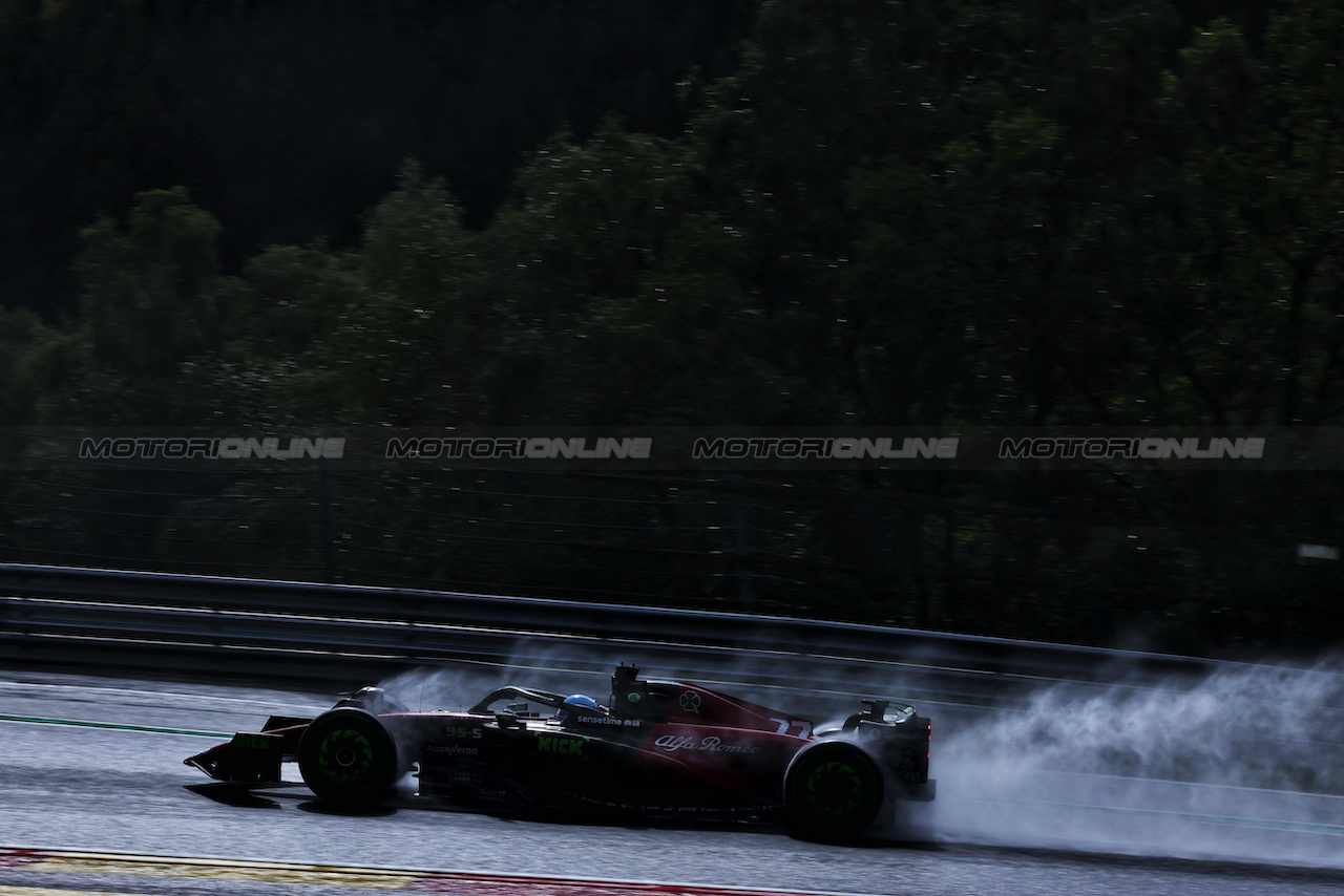 GP BELGIO, Valtteri Bottas (FIN) Alfa Romeo F1 Team C43.
28.07.2023. Formula 1 World Championship, Rd 13, Belgian Grand Prix, Spa Francorchamps, Belgium, Qualifiche Day.
 - www.xpbimages.com, EMail: requests@xpbimages.com © Copyright: Coates / XPB Images