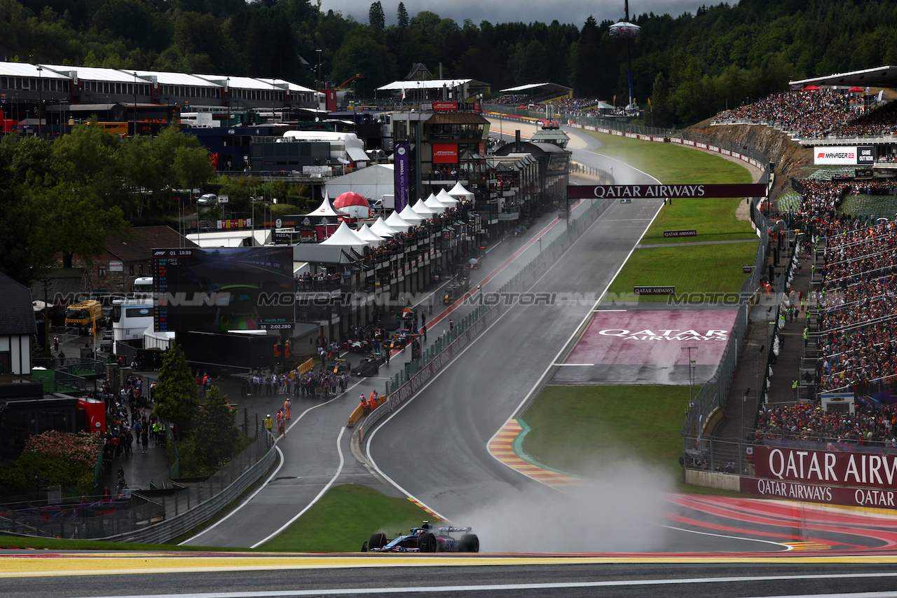 GP BELGIO, Pierre Gasly (FRA) Alpine F1 Team A523.
28.07.2023. Formula 1 World Championship, Rd 13, Belgian Grand Prix, Spa Francorchamps, Belgium, Qualifiche Day.
 - www.xpbimages.com, EMail: requests@xpbimages.com © Copyright: Coates / XPB Images