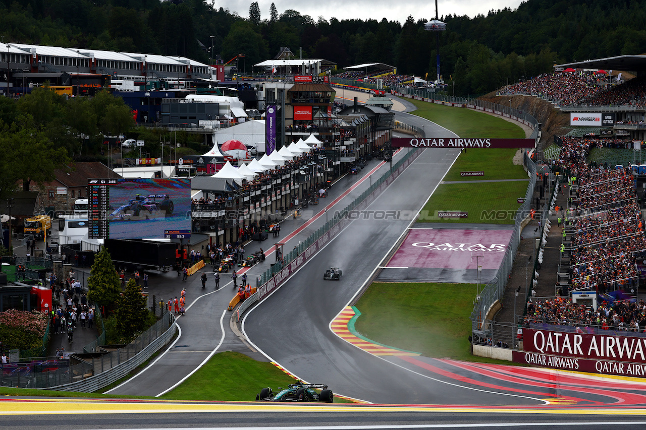 GP BELGIO, Fernando Alonso (ESP) Aston Martin F1 Team AMR23.
28.07.2023. Formula 1 World Championship, Rd 13, Belgian Grand Prix, Spa Francorchamps, Belgium, Qualifiche Day.
 - www.xpbimages.com, EMail: requests@xpbimages.com © Copyright: Coates / XPB Images