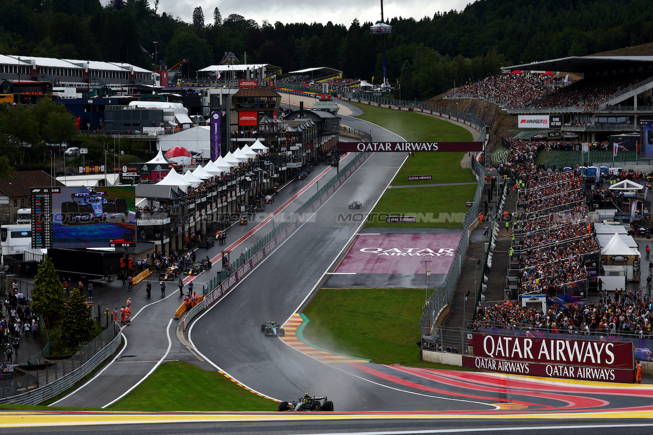 GP BELGIO, Lewis Hamilton (GBR) Mercedes AMG F1 W14.
28.07.2023. Formula 1 World Championship, Rd 13, Belgian Grand Prix, Spa Francorchamps, Belgium, Qualifiche Day.
 - www.xpbimages.com, EMail: requests@xpbimages.com © Copyright: Coates / XPB Images