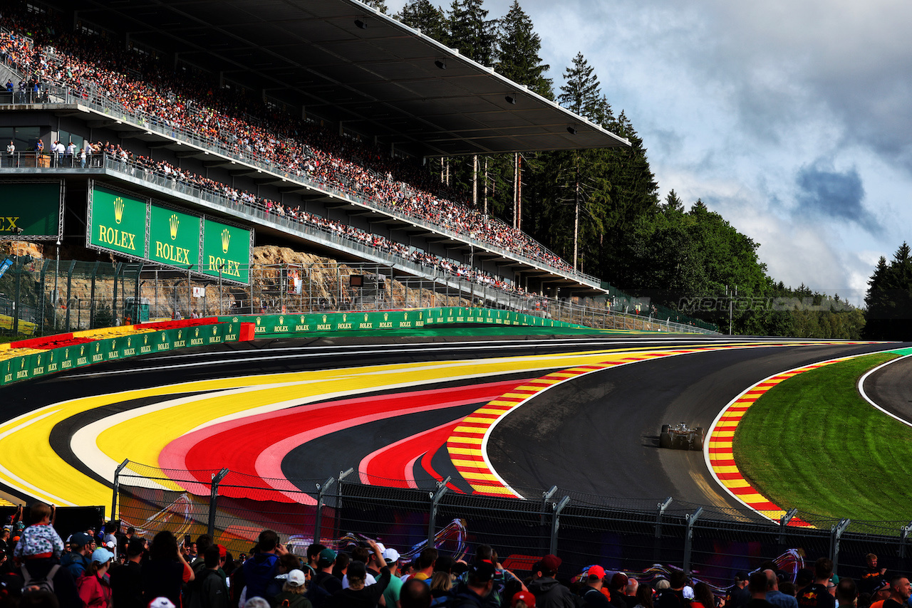 GP BELGIO, George Russell (GBR) Mercedes AMG F1 W14.
28.07.2023. Formula 1 World Championship, Rd 13, Belgian Grand Prix, Spa Francorchamps, Belgium, Qualifiche Day.
 - www.xpbimages.com, EMail: requests@xpbimages.com © Copyright: Coates / XPB Images